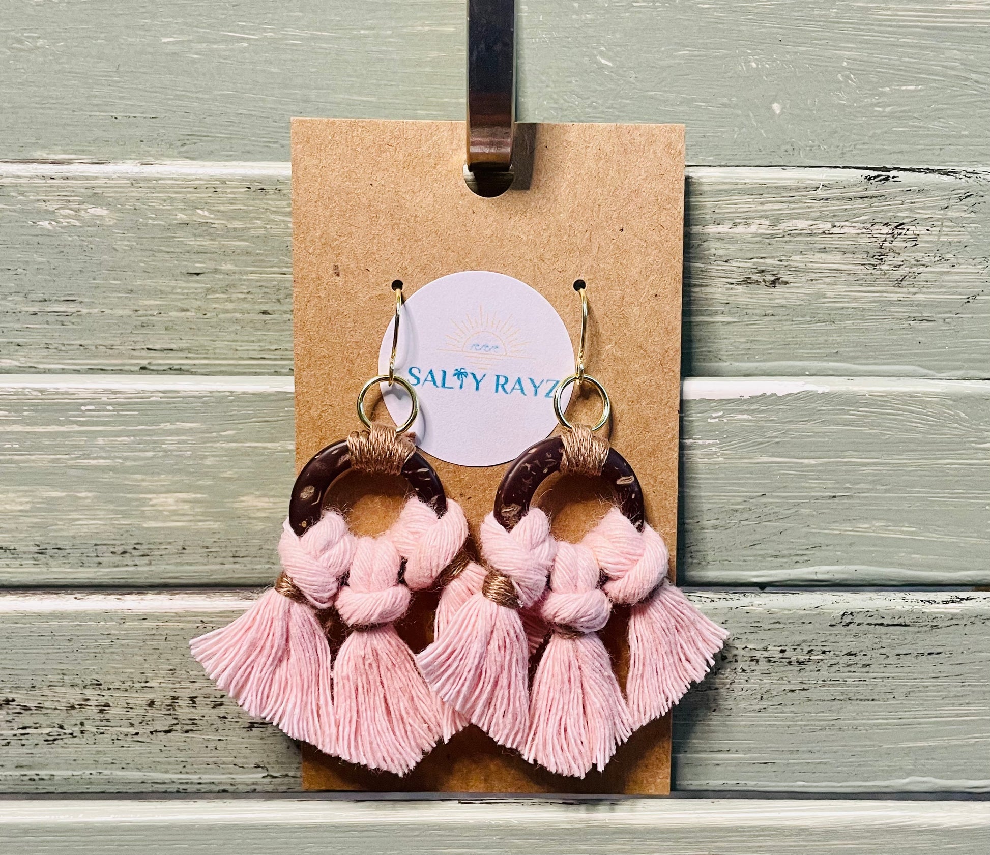 Macrame Earrings -Coconut Bay Sz: Small