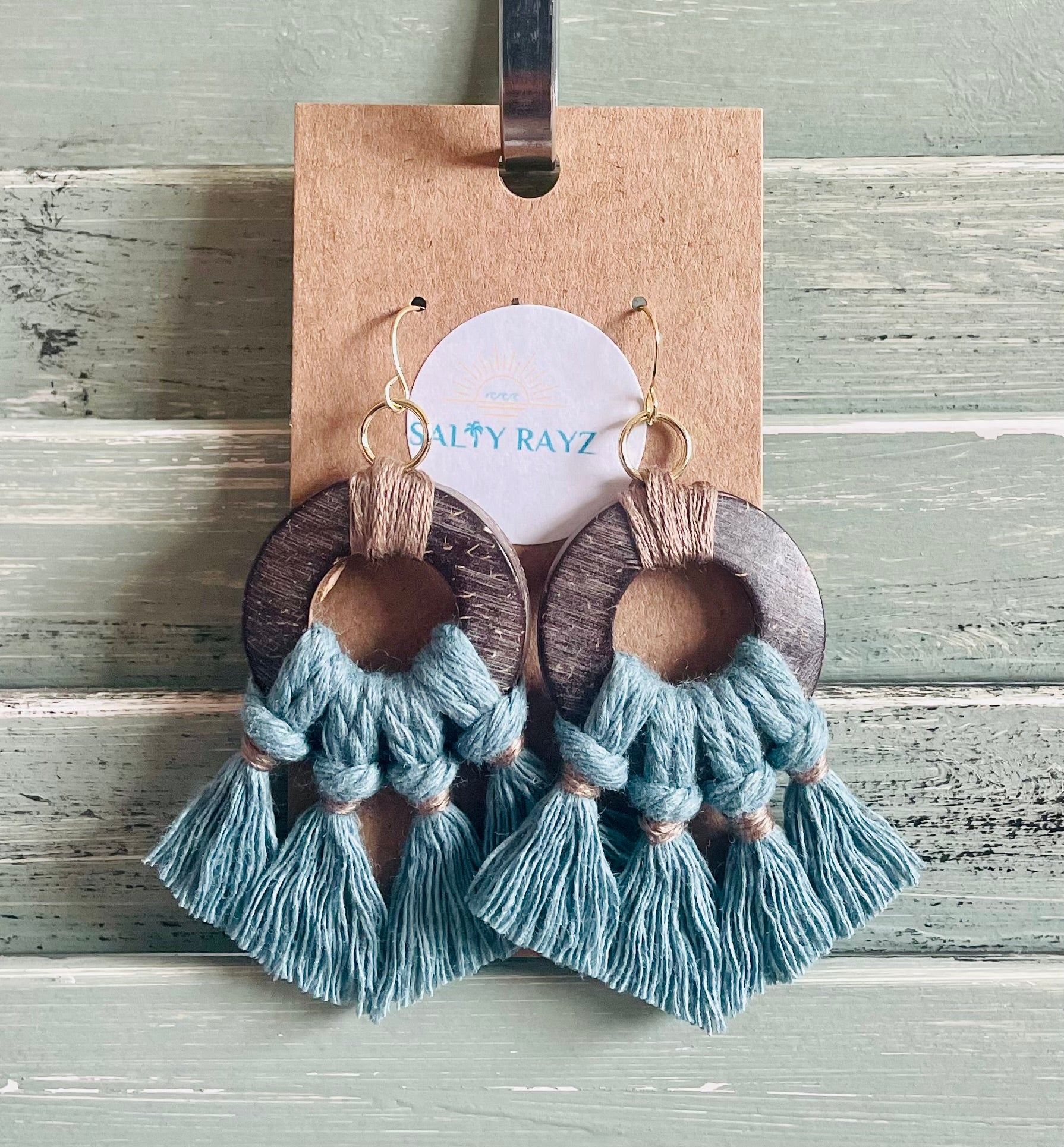 Macrame Earrings -Coconut Bay Sz: Medium