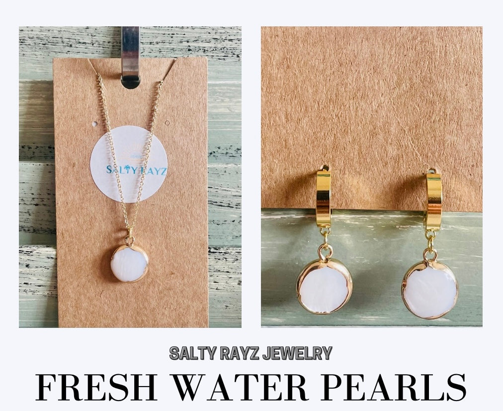 Fresh Water Pearls Earrings: Rounded Huggie