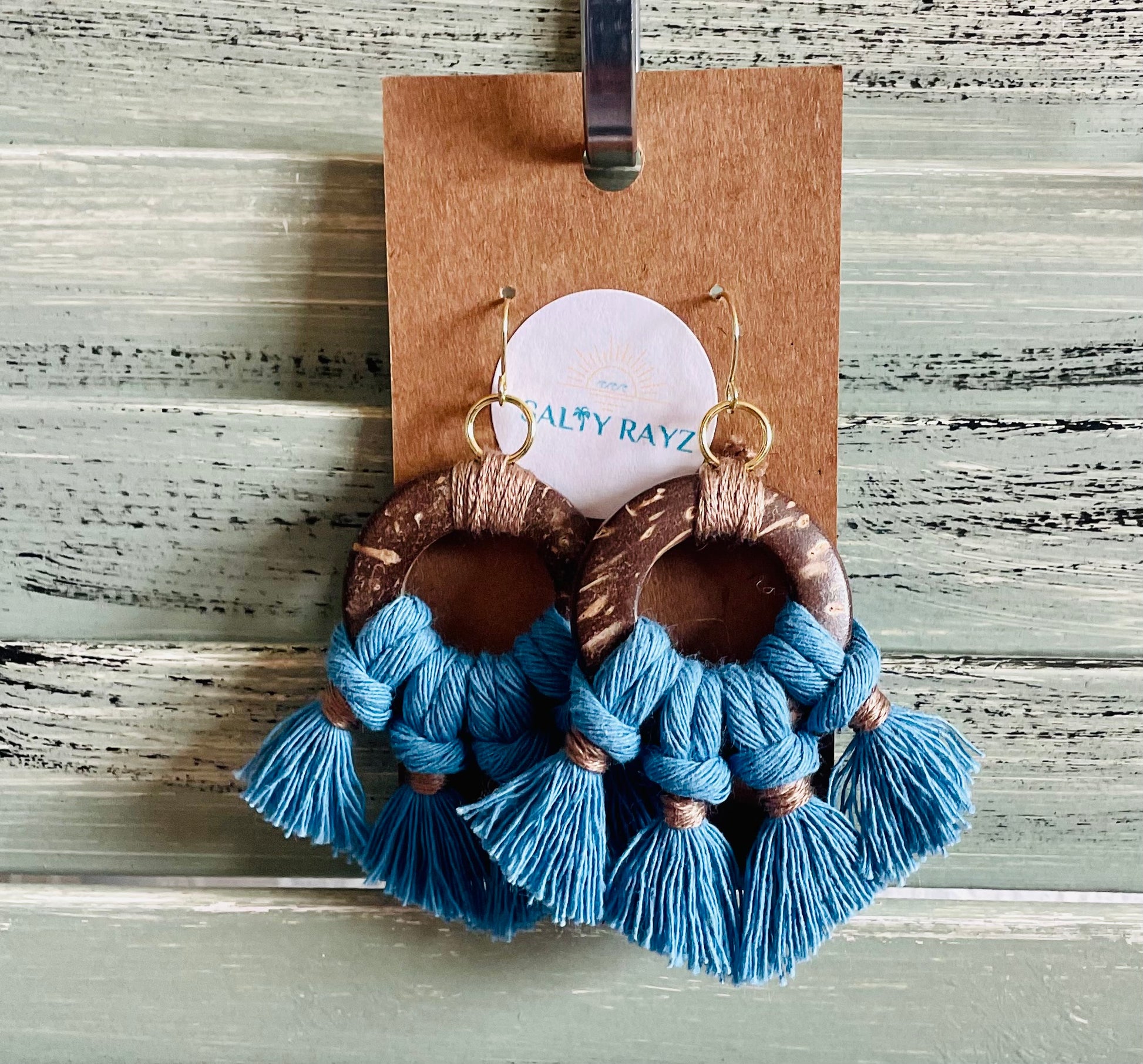 Macrame Earrings -Coconut Bay Sz: Medium