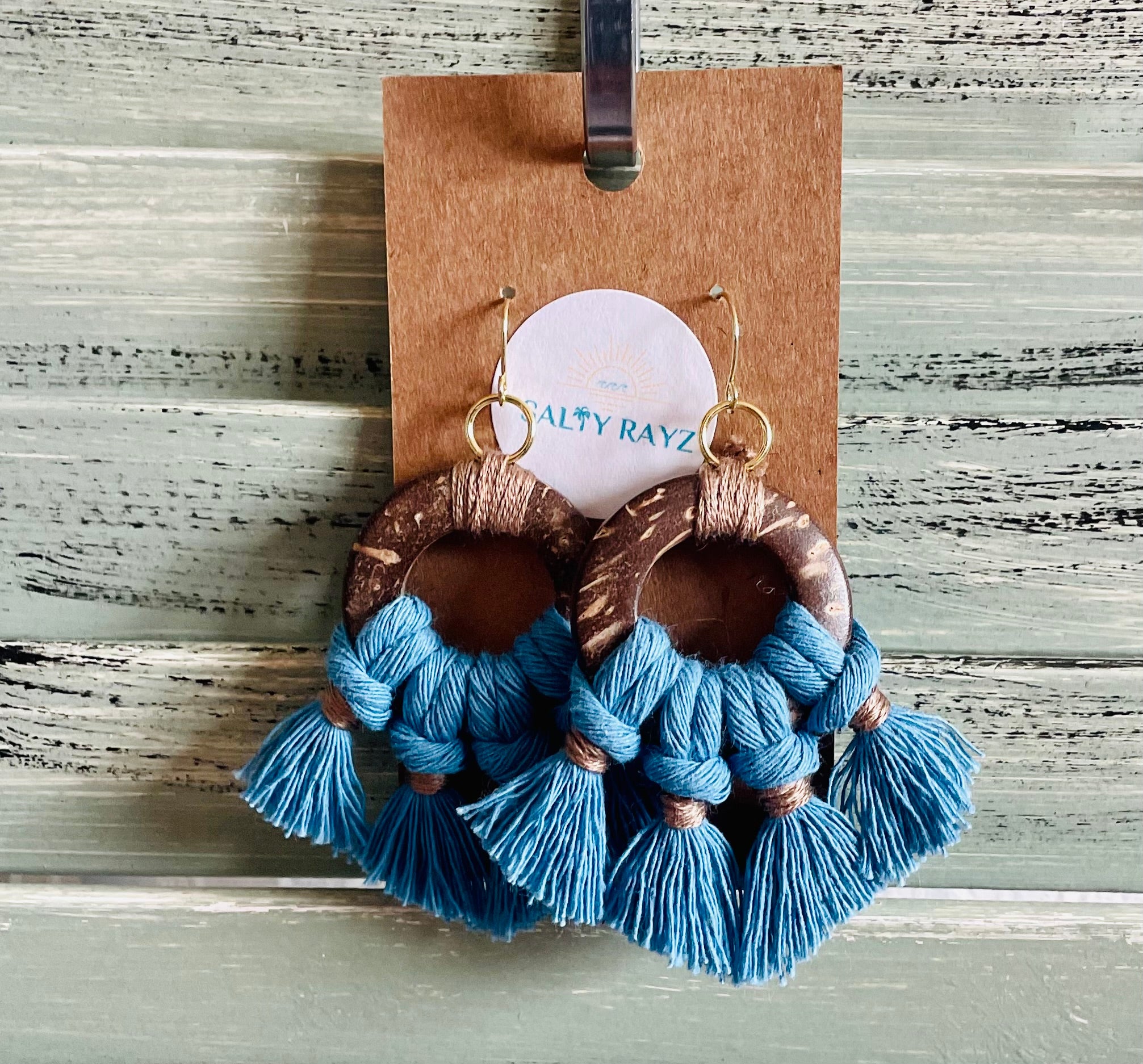 Macrame Earrings -Coconut Bay Sz: Medium