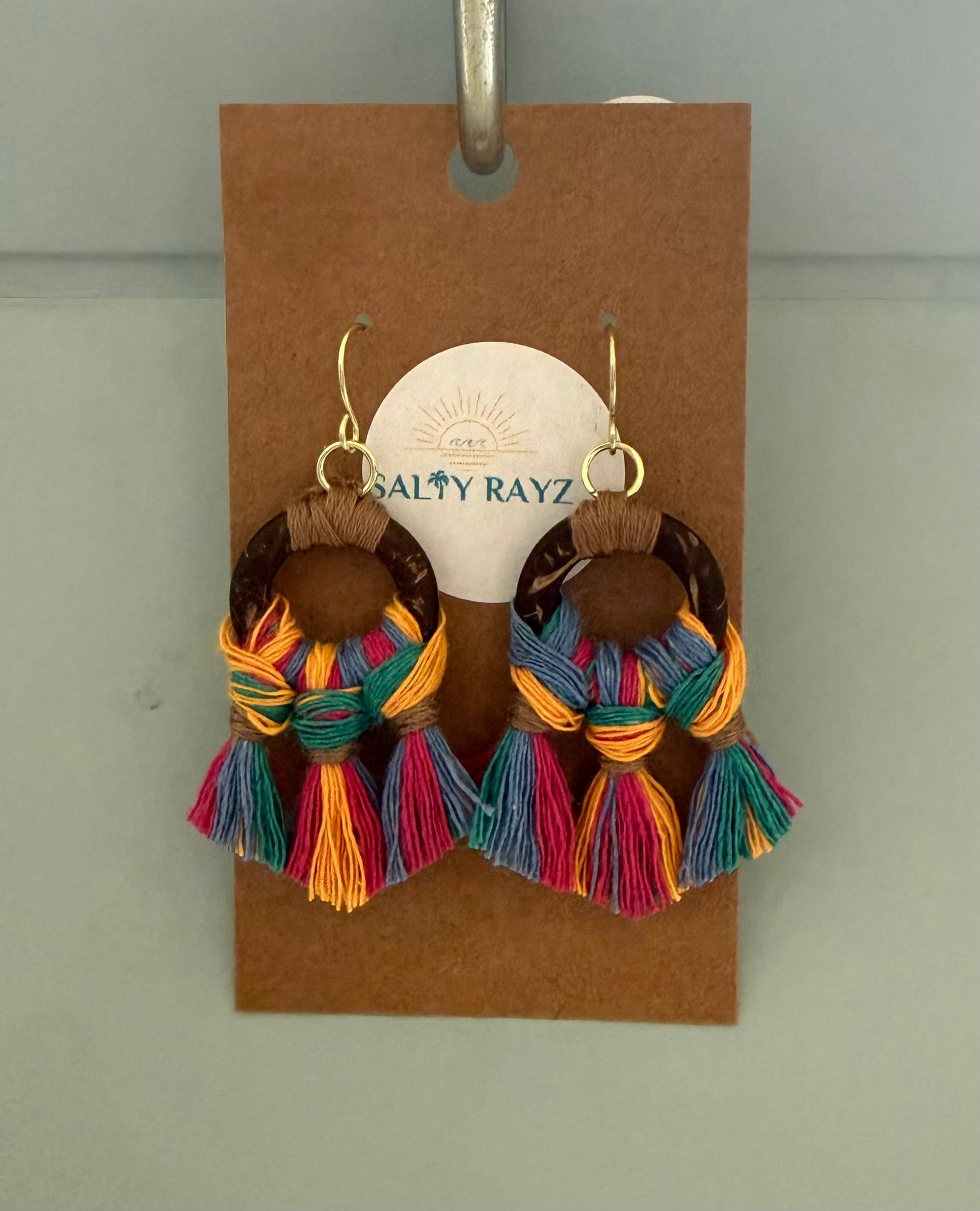 Macrame Earrings -Coconut Bay Sz: Medium