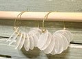 Pearly Coast Hoop Earrings: Large