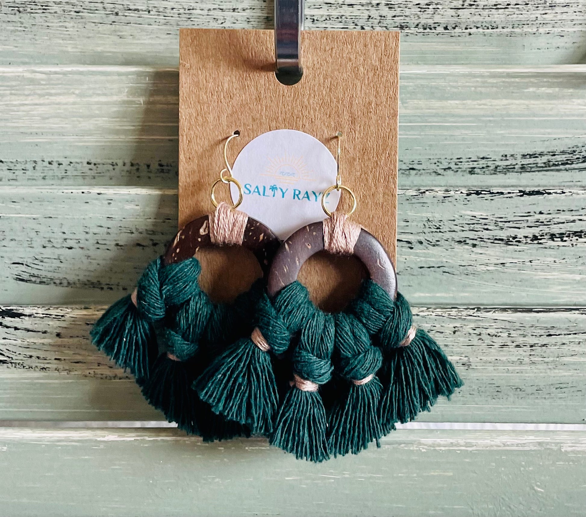 Macrame Earrings -Coconut Bay Sz: Medium