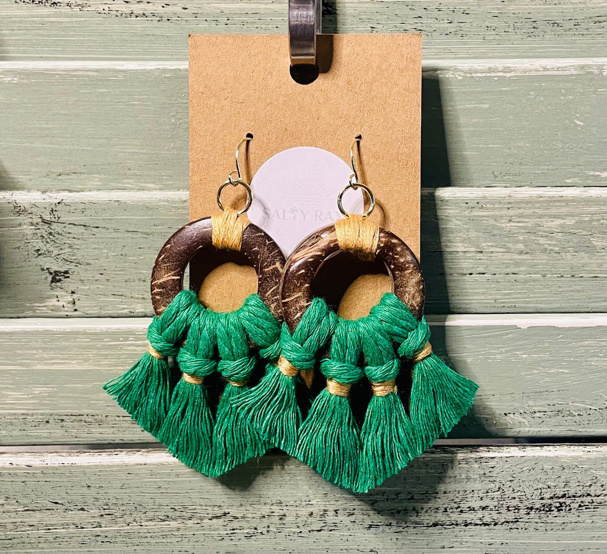 Macrame Earrings -Coconut Bay Sz: Medium