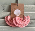 Macrame Earrings -Fringe Hoops Sz: Large