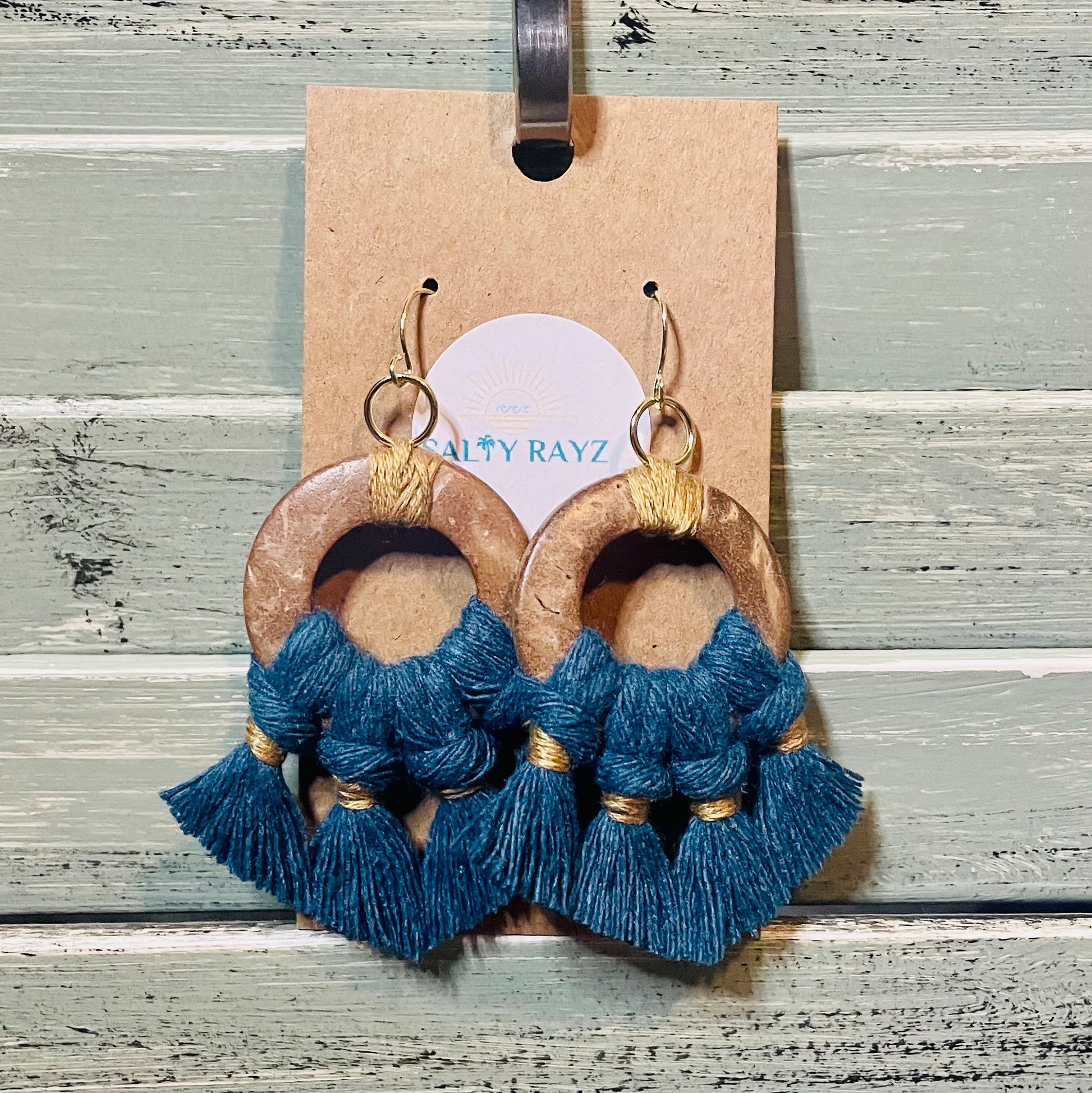 Macrame Earrings -Coconut Bay Sz: Medium
