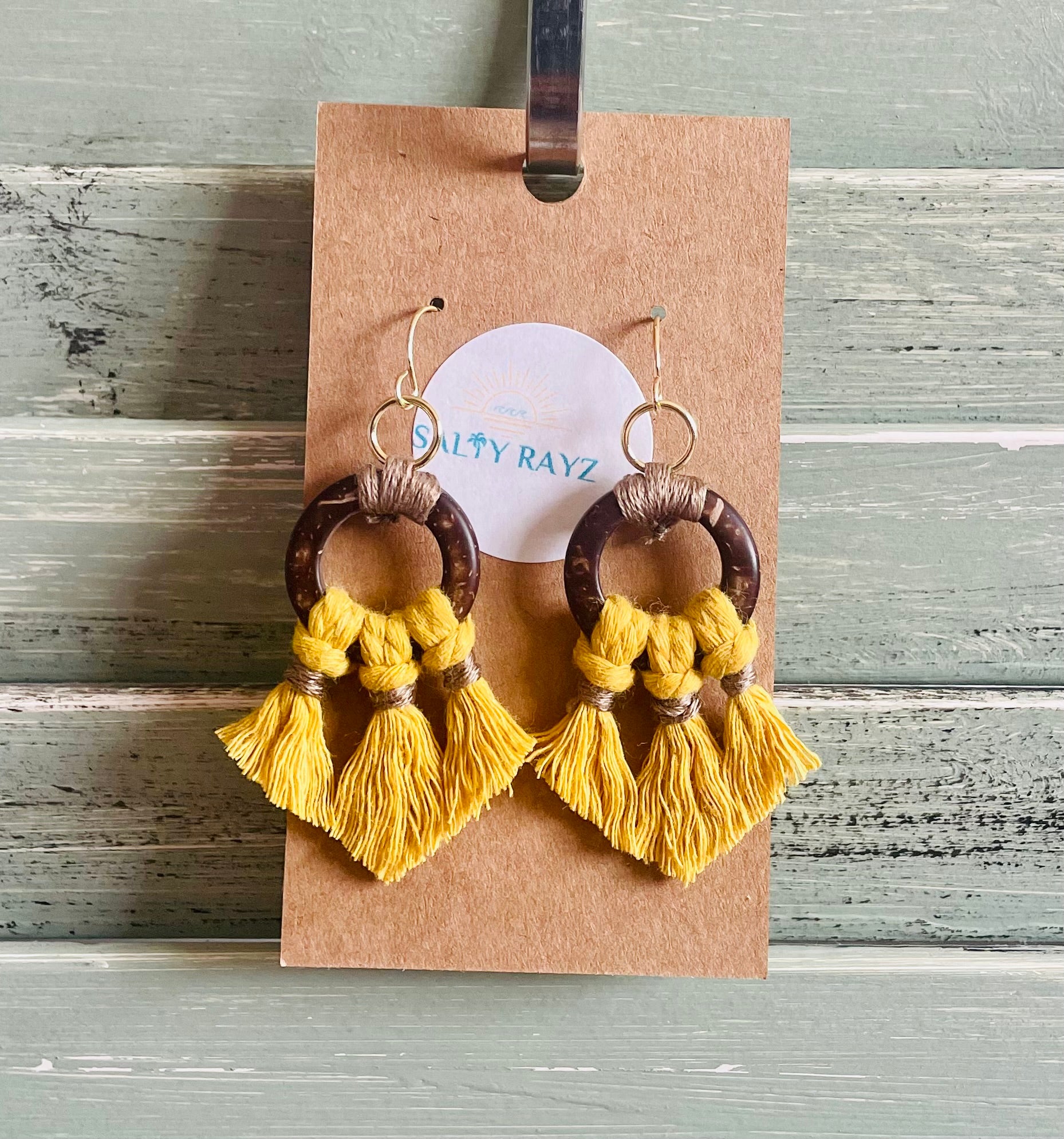 Macrame Earrings -Coconut Bay Sz: Small