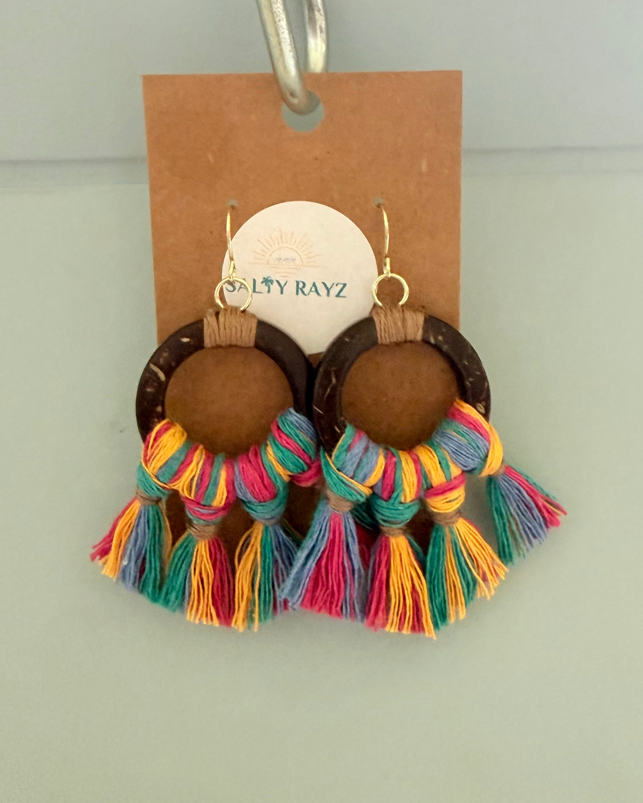 Macrame Earrings -Coconut Bay Sz: Medium