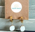 Fresh Water Pearls Earrings: Squared Huggie