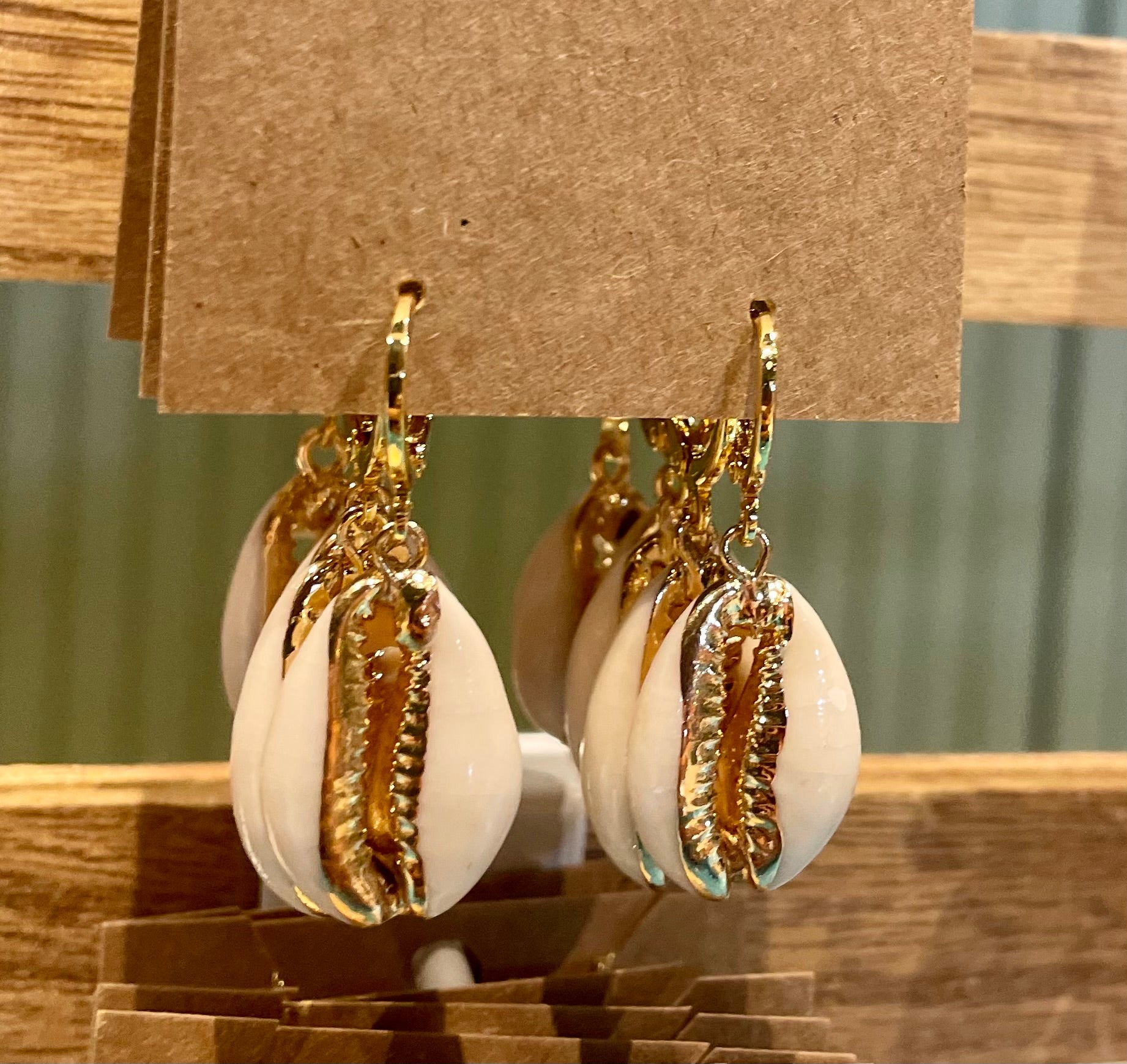 Coastal Cowries Leverback Earrings