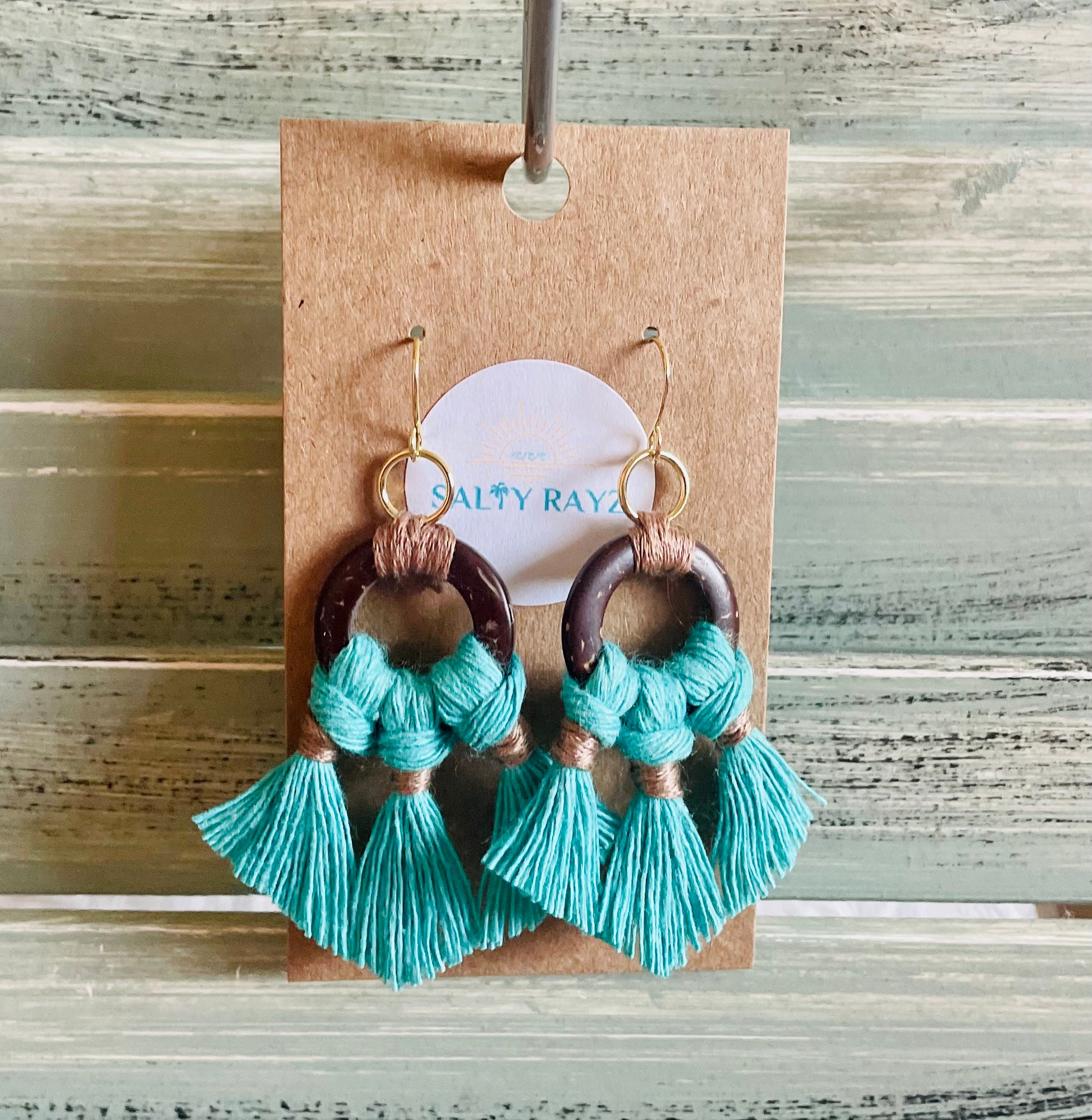 Macrame Earrings -Coconut Bay Sz: Small