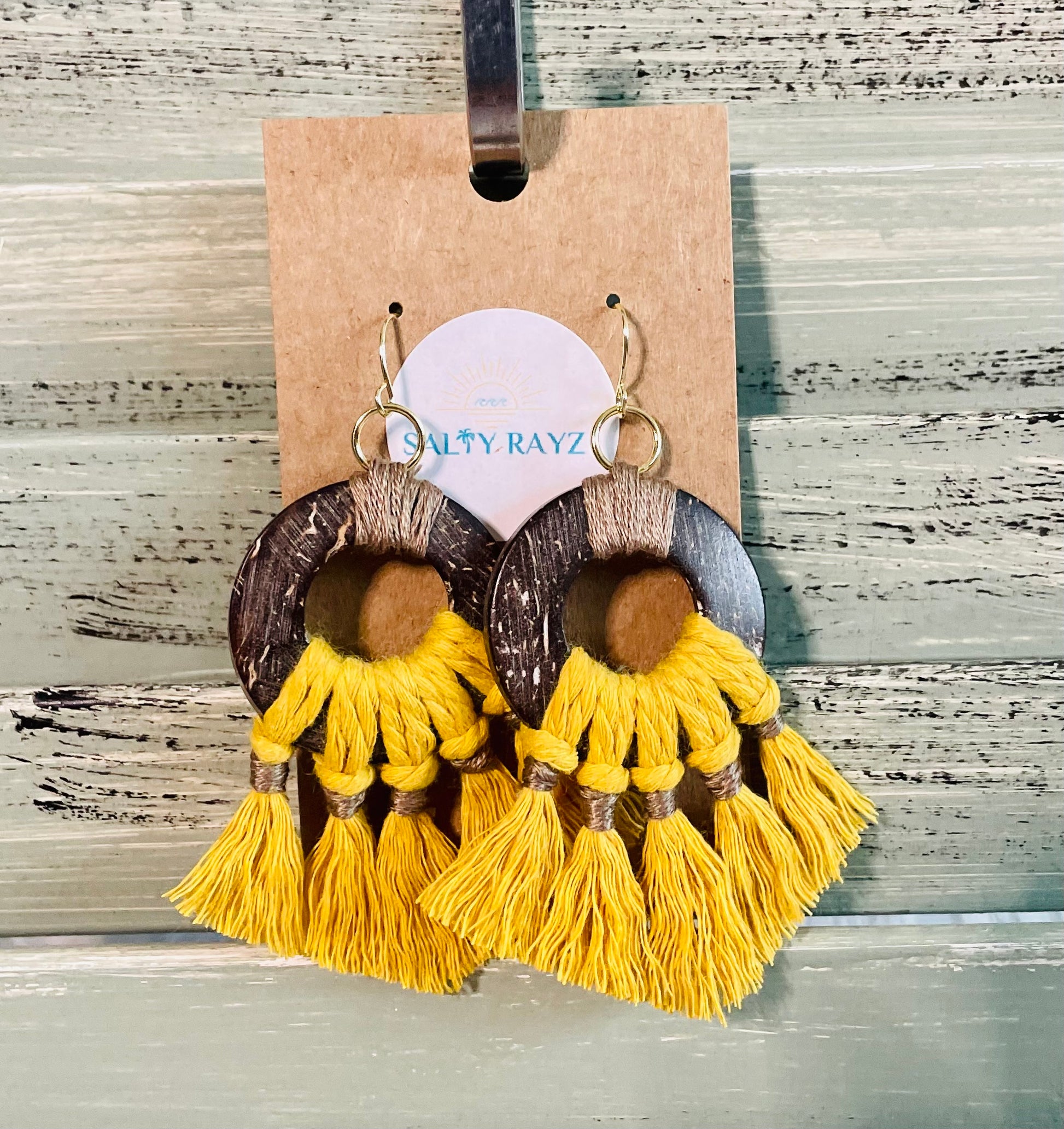 Macrame Earrings -Coconut Bay Sz: Medium