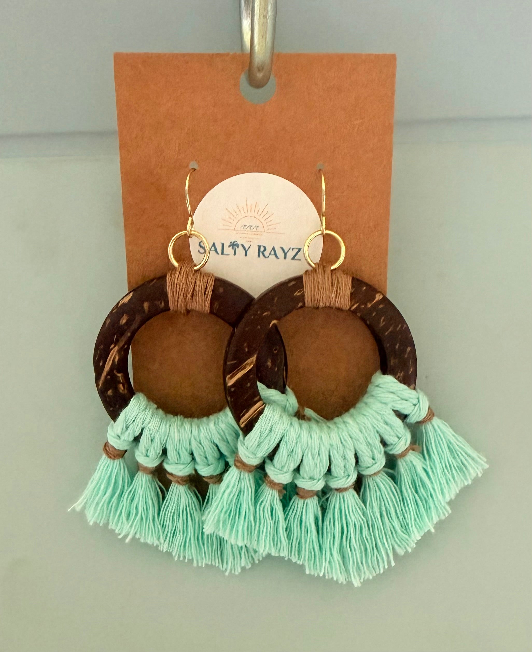 Macrame Earrings -Coconut Bay Sz: Medium