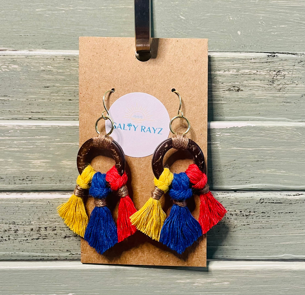 Macrame Earrings -Coconut Bay Sz: Small