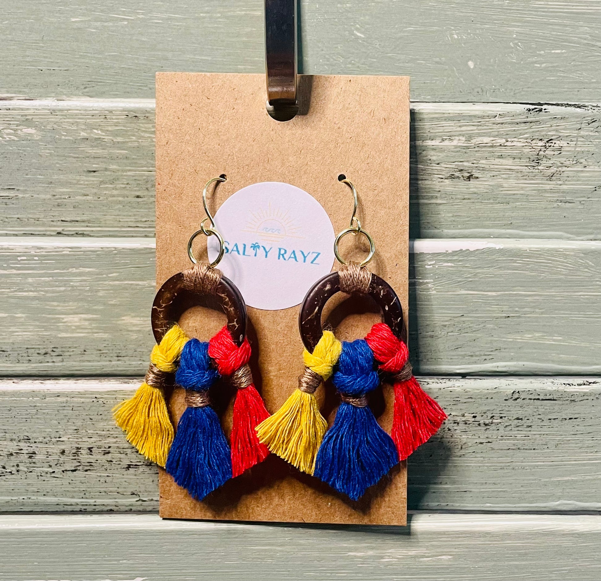 Macrame Earrings -Coconut Bay Sz: Small