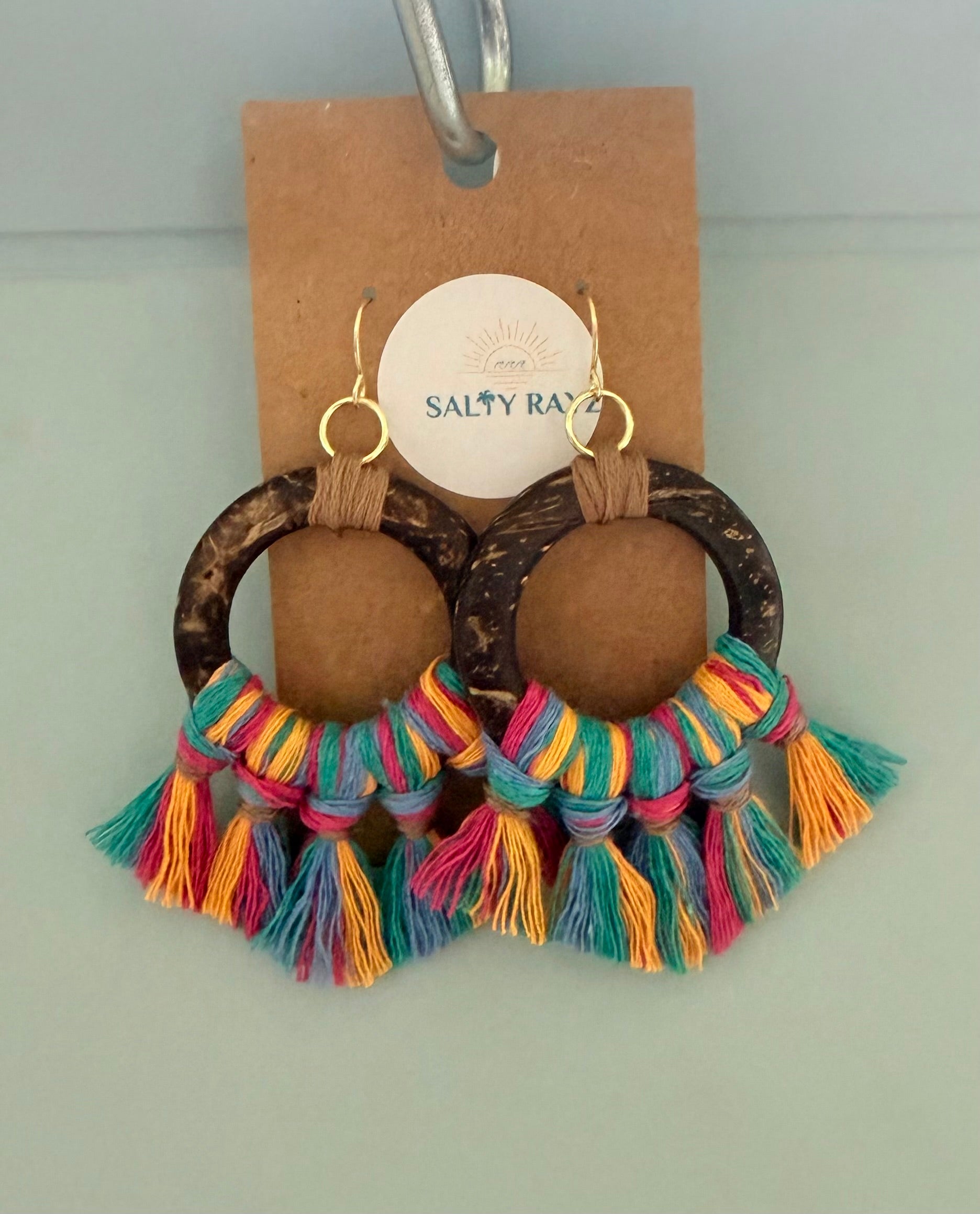 Macrame Earrings -Coconut Bay Sz: Medium