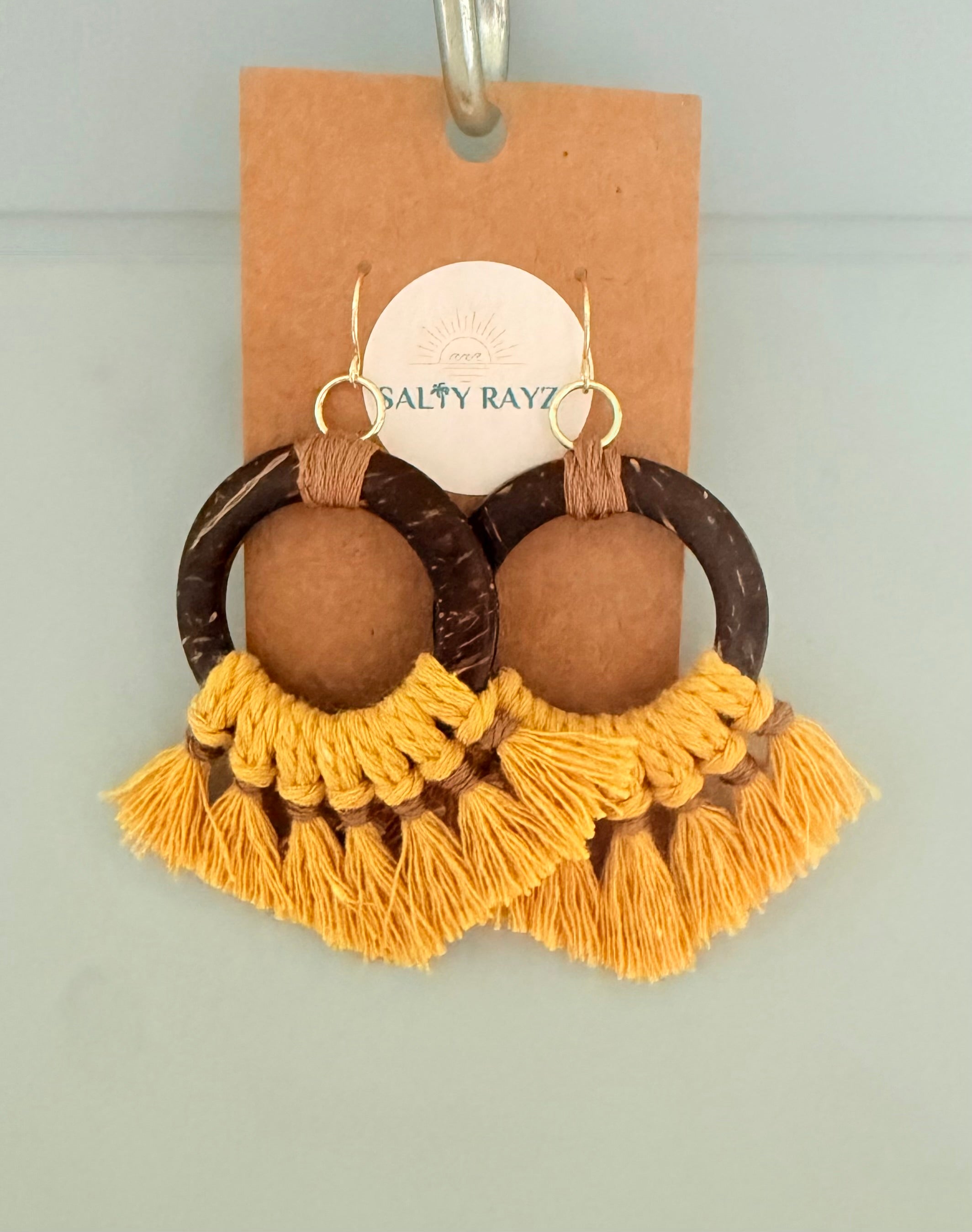 Macrame Earrings -Coconut Bay Sz: Medium
