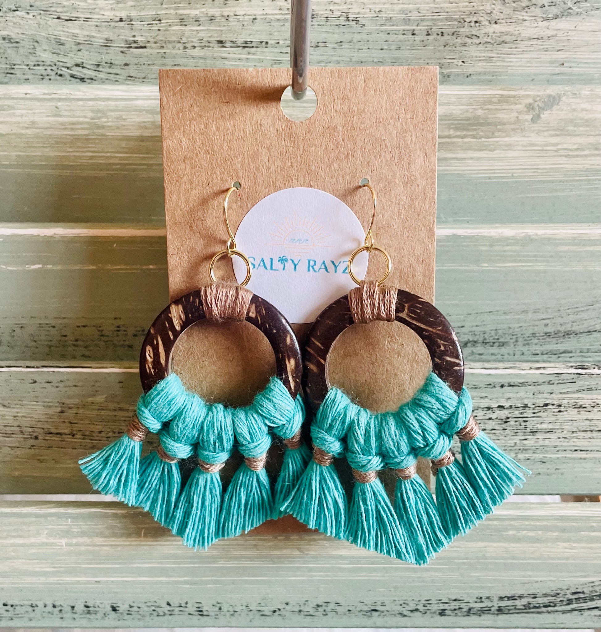 Macrame Earrings -Coconut Bay Sz: Medium