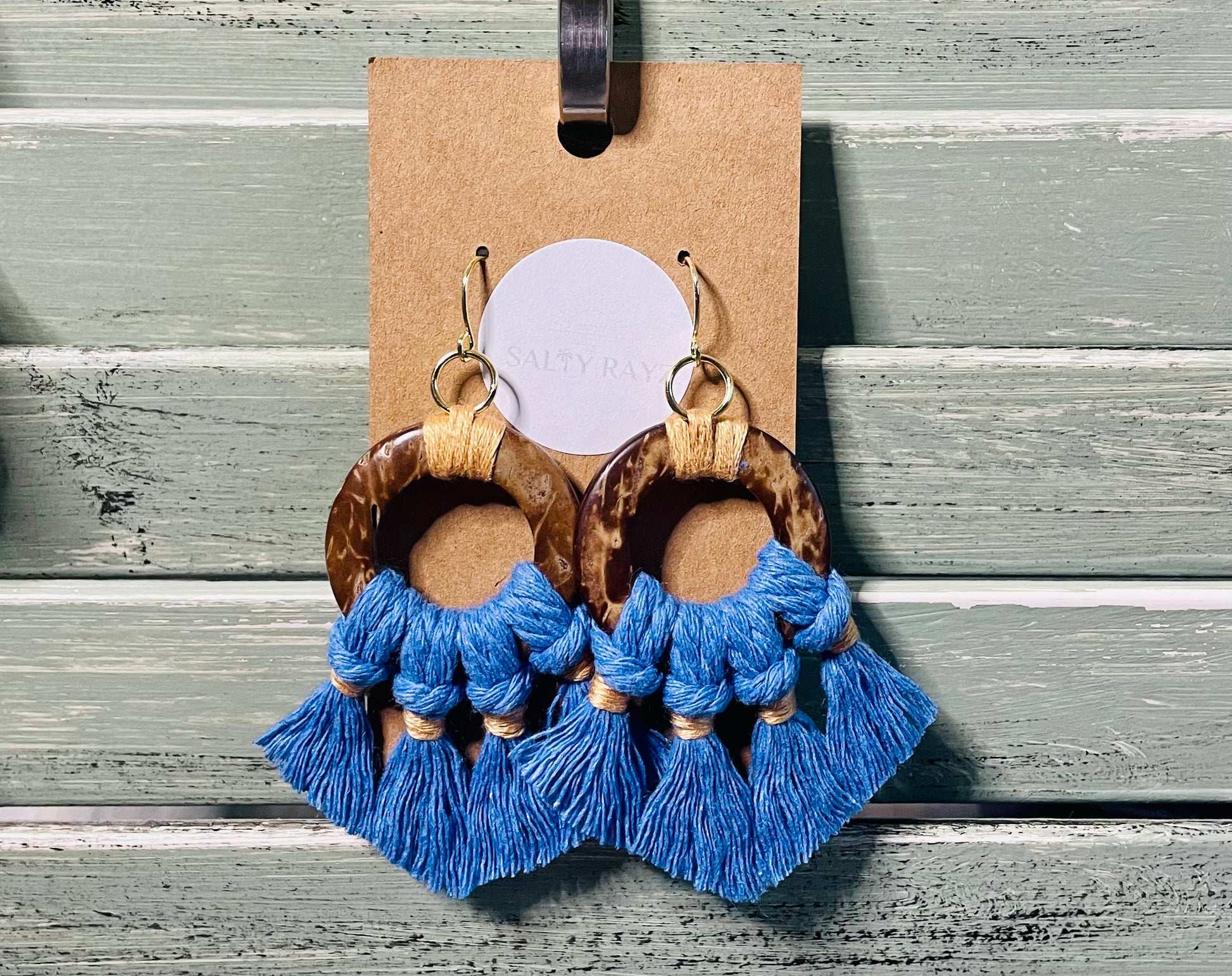 Macrame Earrings -Coconut Bay Sz: Medium