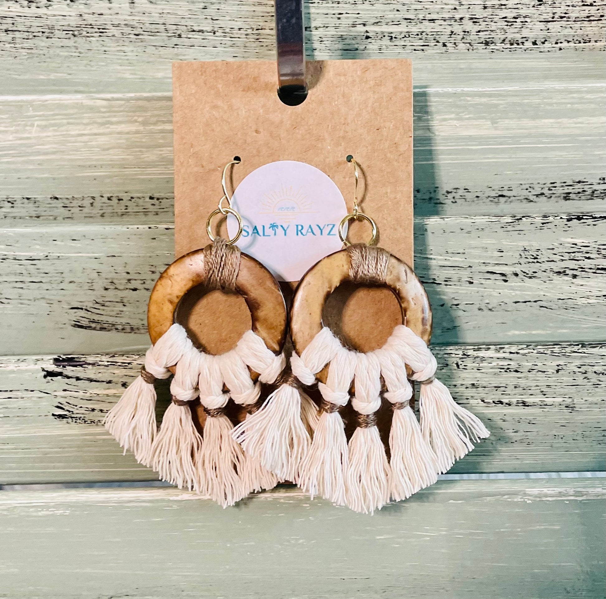 Macrame Earrings -Coconut Bay Sz: Small