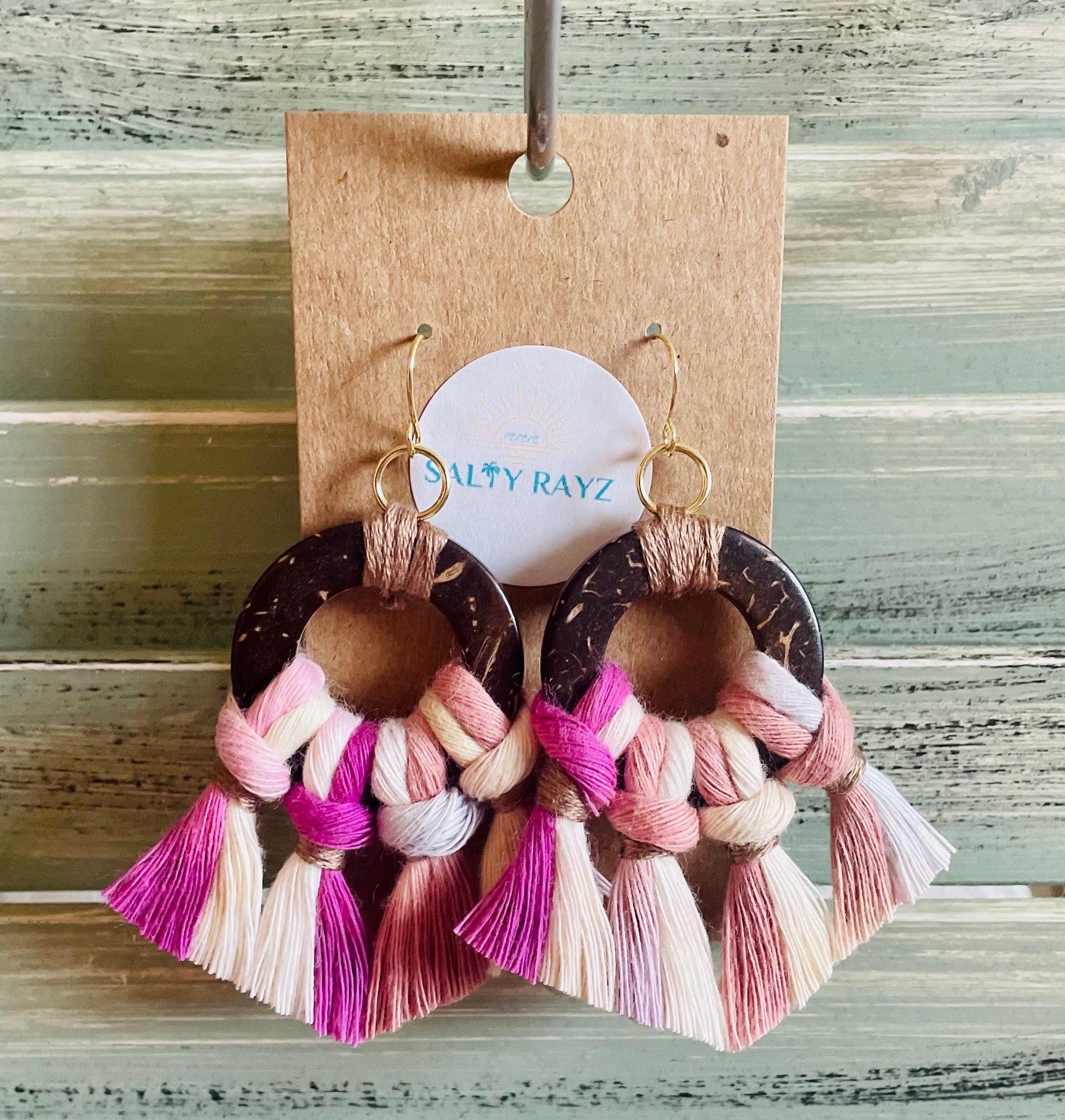 Macrame Earrings -Coconut Bay Sz: Medium