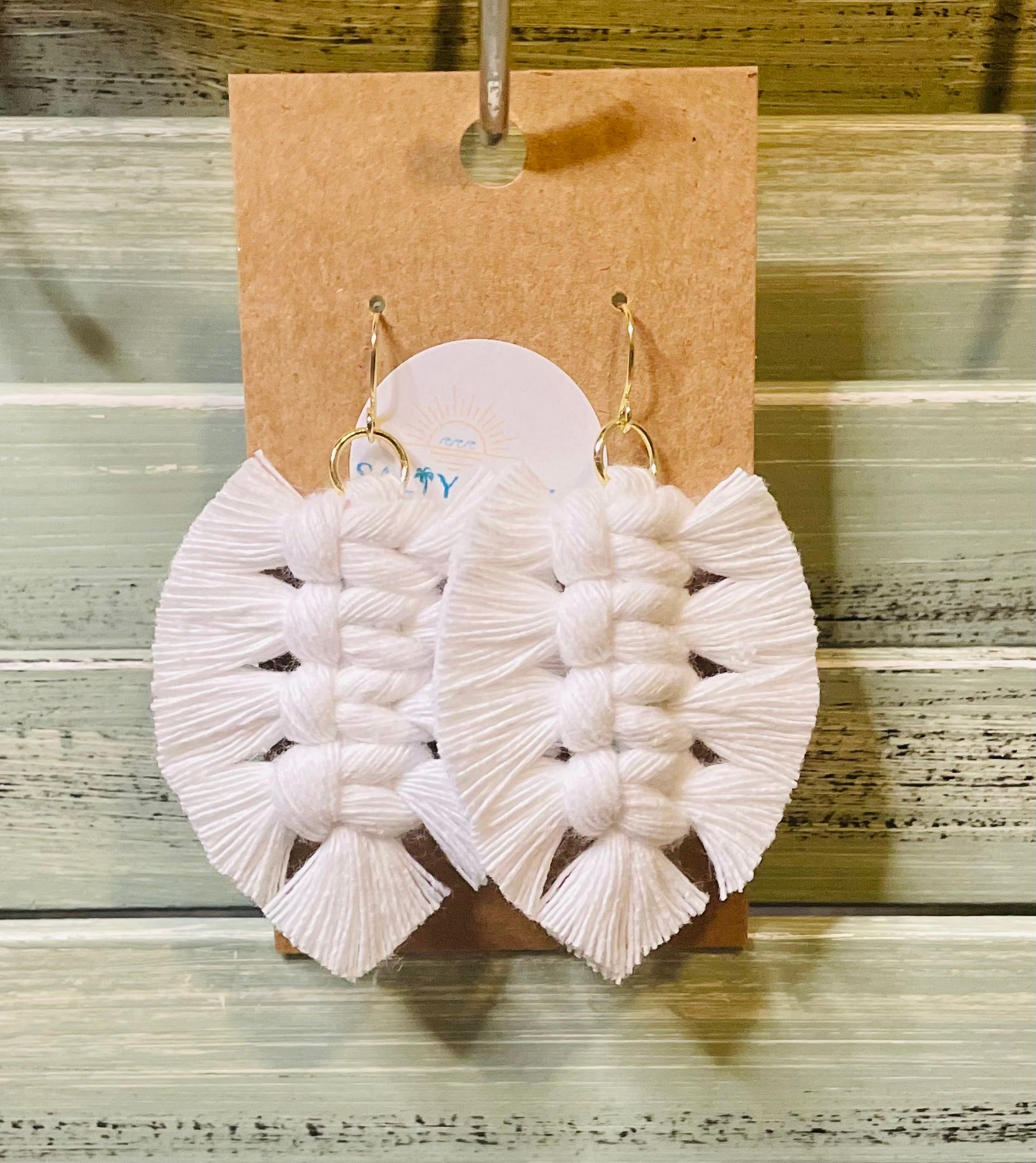 Macrame Earrings -Soft Feathers