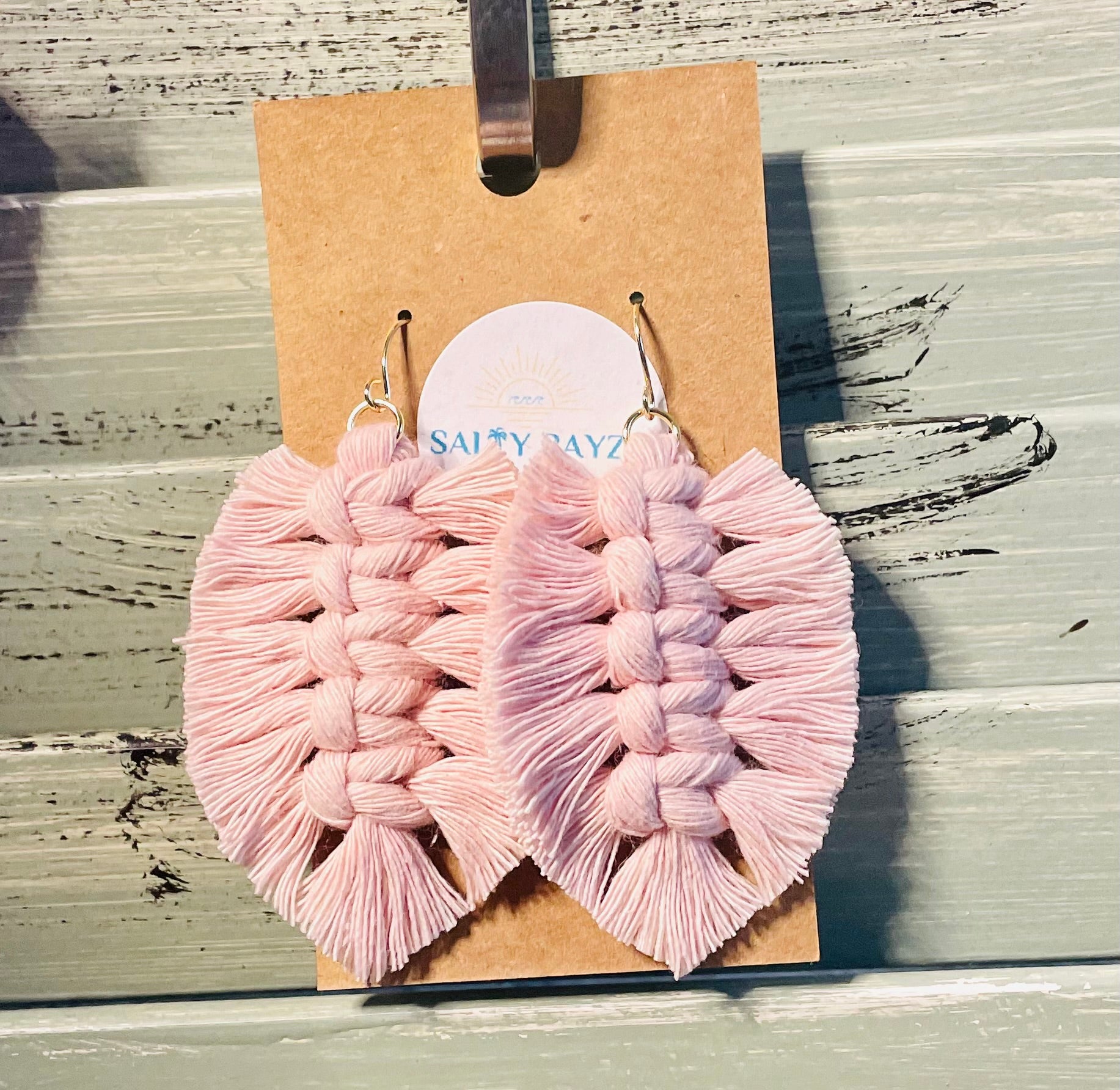 Macrame Earrings -Soft Feathers