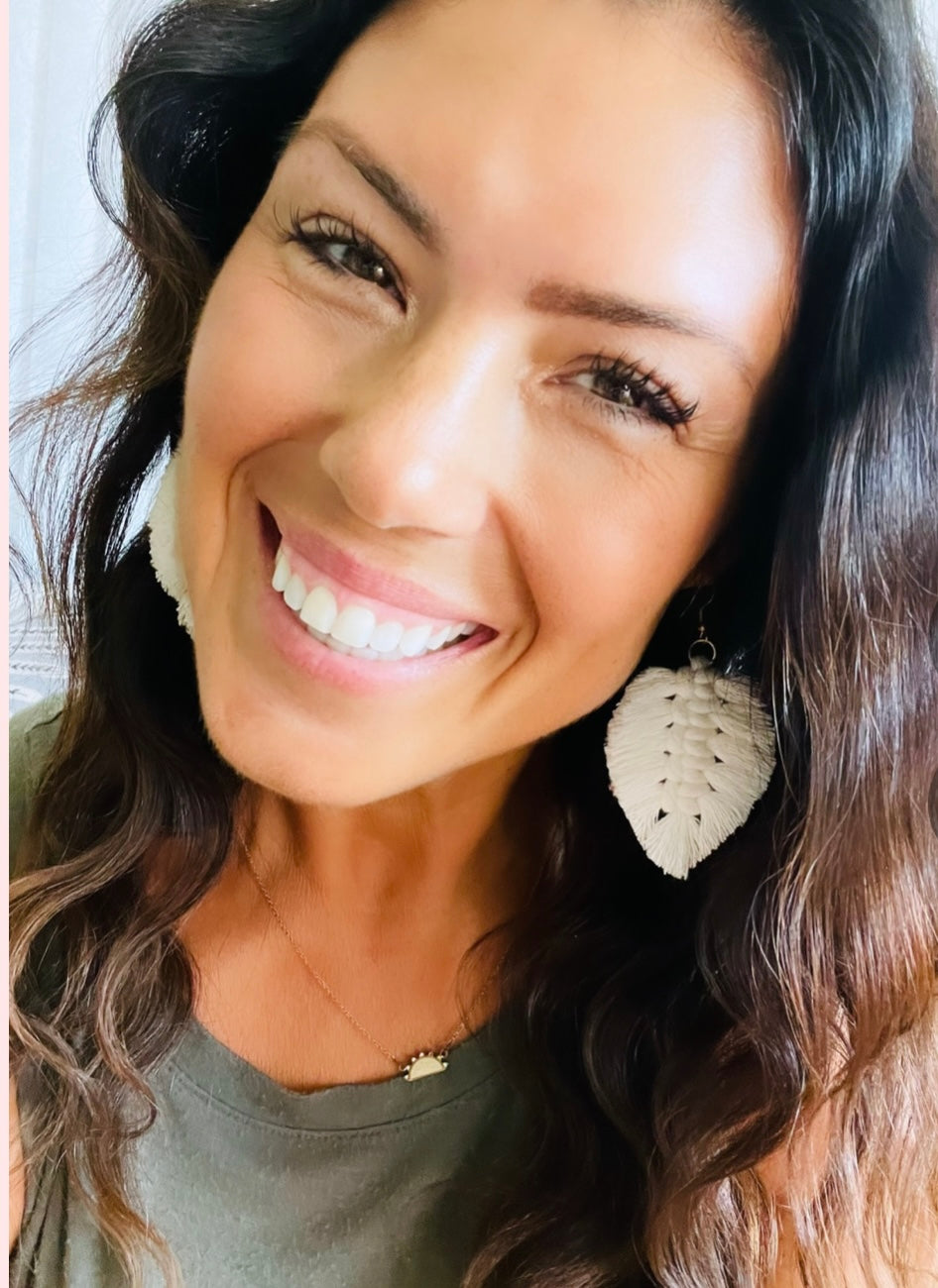 Macrame Earrings -Soft Feathers