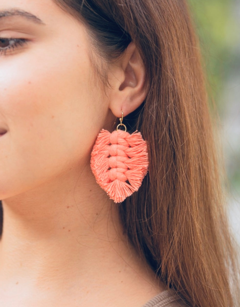 Macrame Earrings -Soft Feathers