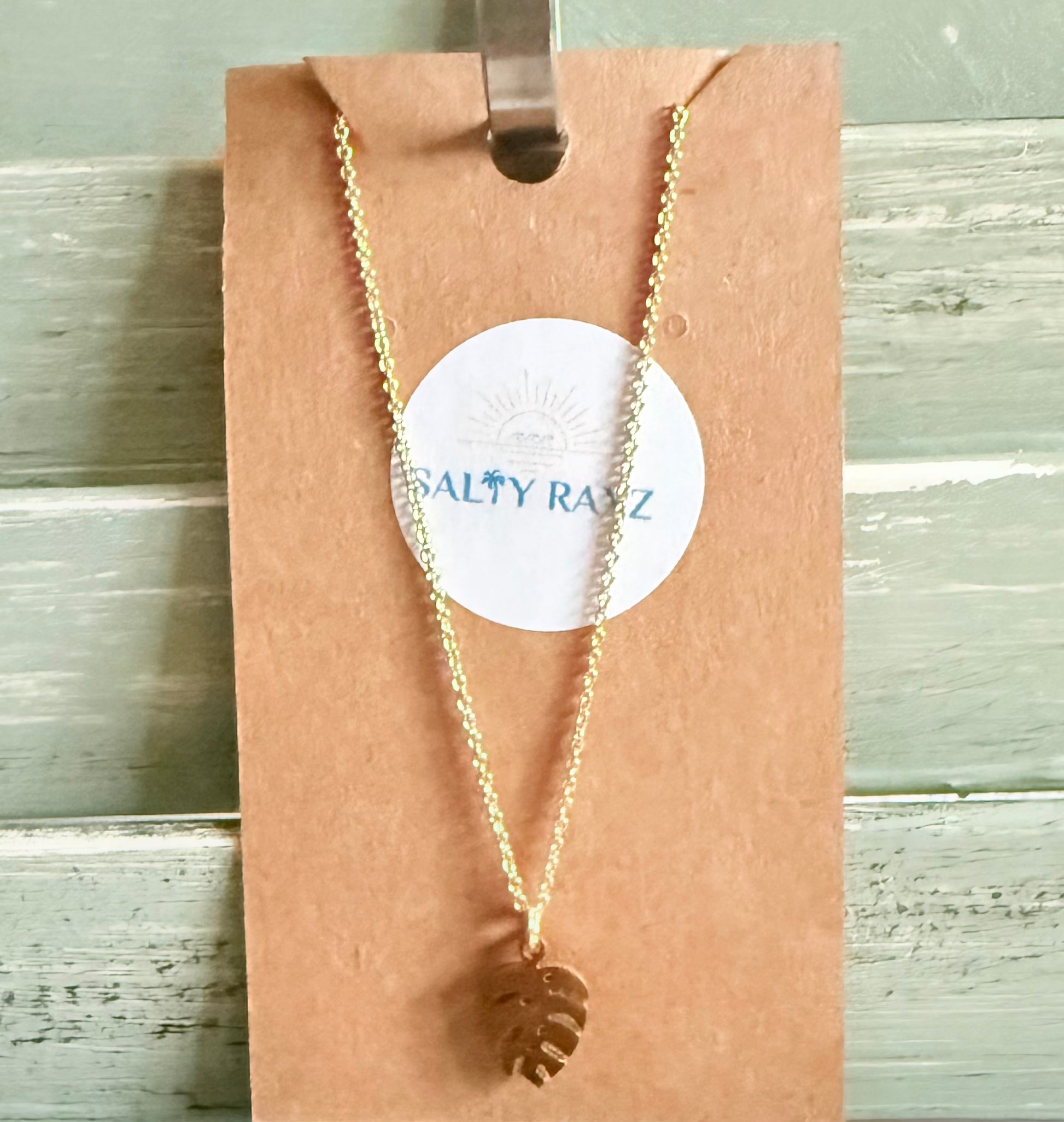 Mini Mini Monstera Necklace